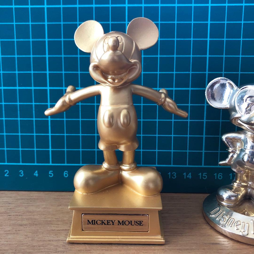 ミッキーマウス2体セット★MADEIN USA HONGKONG ゴールド　金色