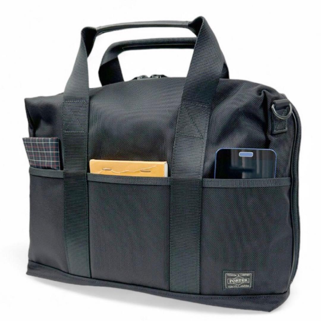 ポーター ステージ 2WAY ブリーフケース ビジネスバッグ ネイビー　美品