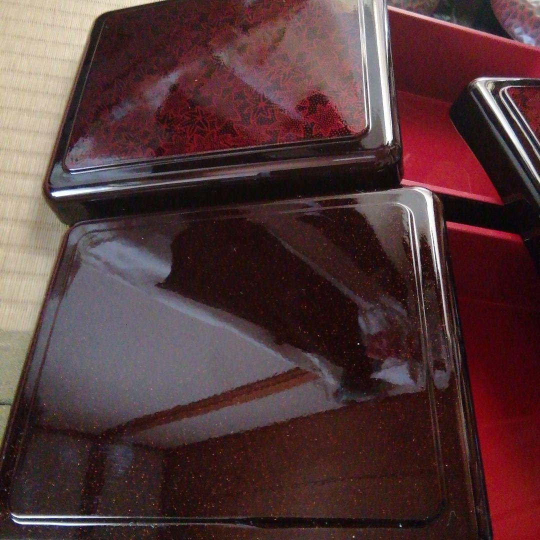 うな重箱　お吸い物碗　セット　山中漆器　土用丑の日　鎌倉彫　松　もみじ