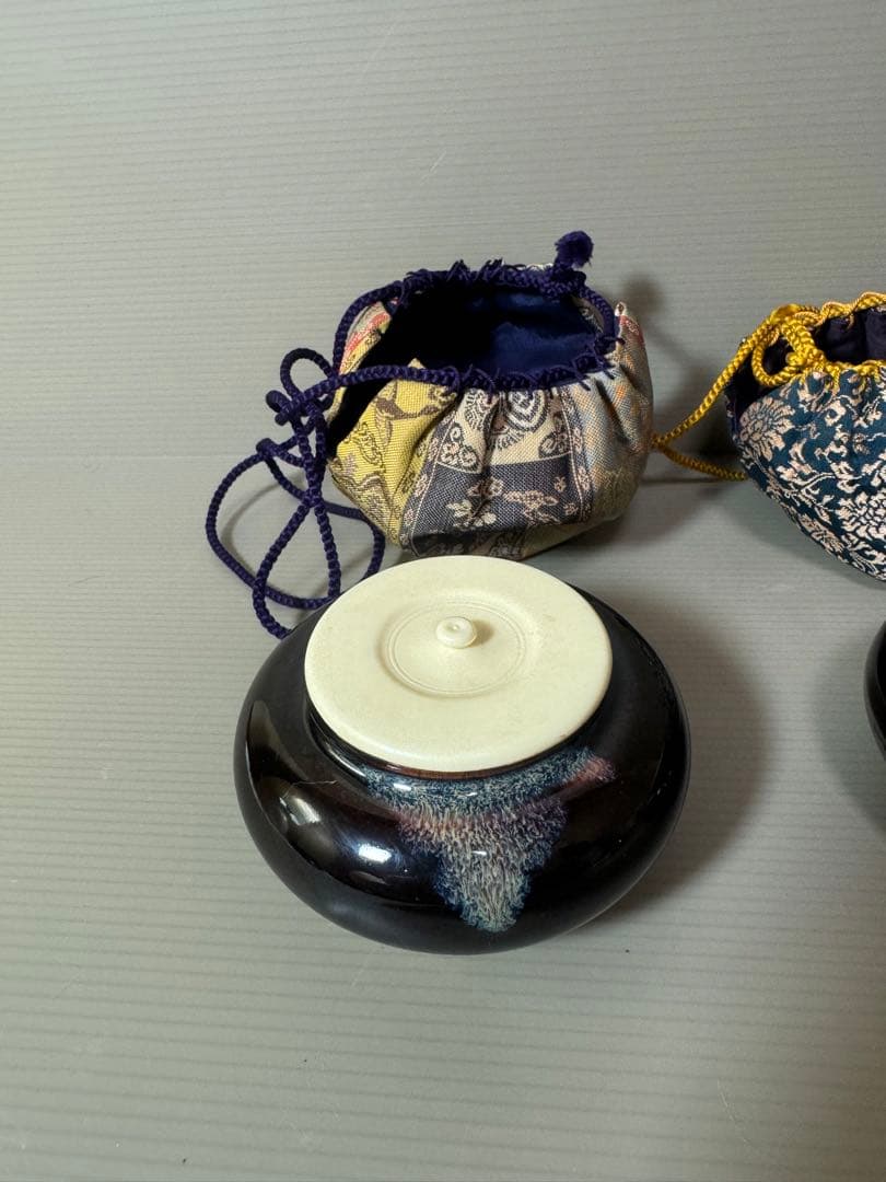 2760 茶道具　茶入　3客　仕服付