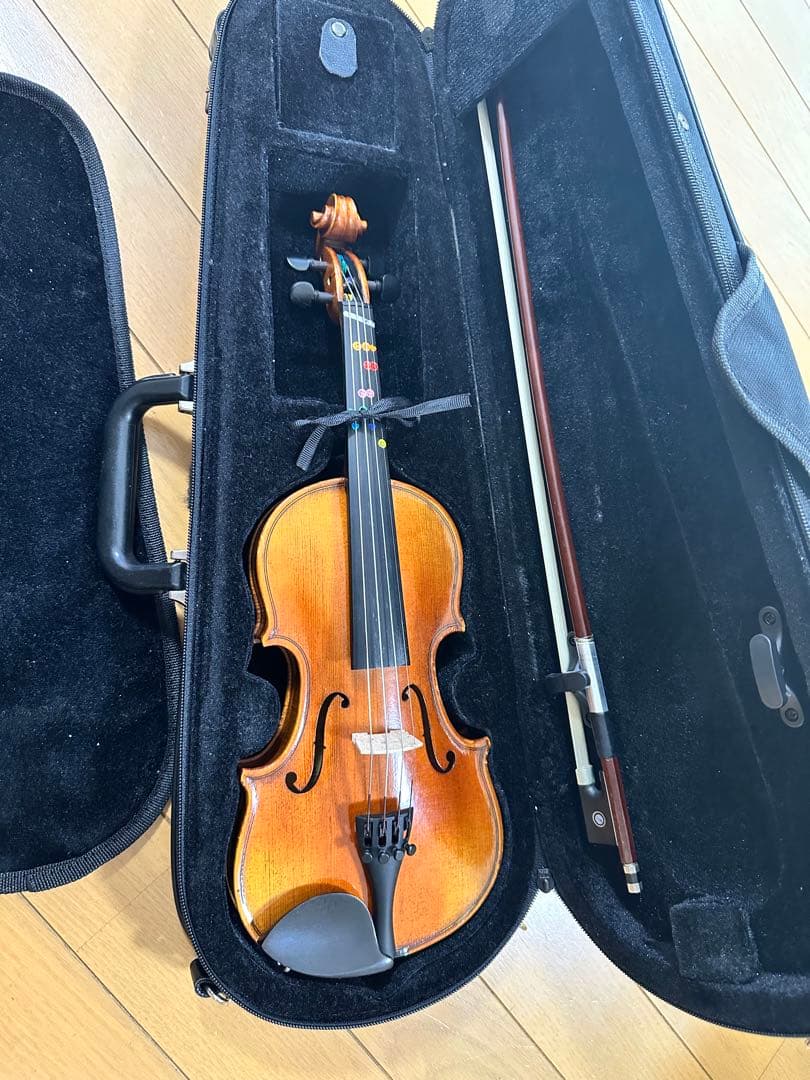 転居のため処分します1/8 バイオリン 本体と付属品セット、2024年新品で購入