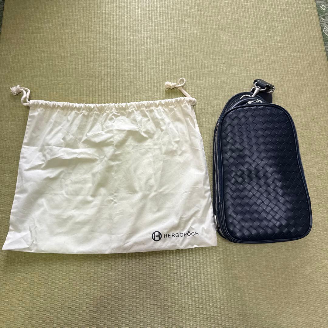 HERGOPÖCH ネイビー ショルダーバッグ