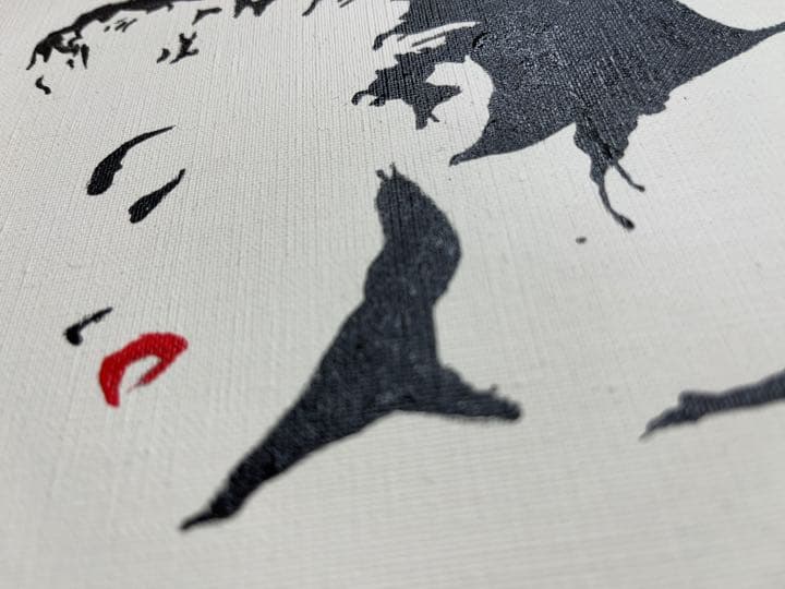 バンクシー⁈ 油彩 マドンナ 模写 額装付 美術品