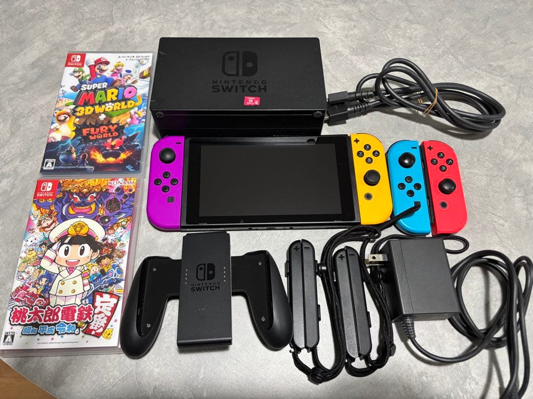 Nintendo Switch 本体+周辺機器+microSD+ソフト2本