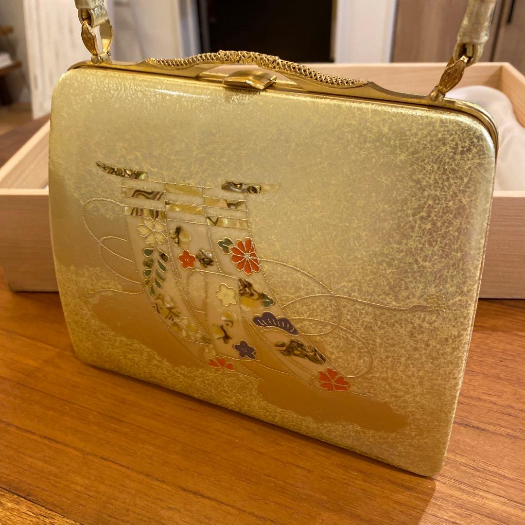 【新品未使用】貝細工　和装　バッグ・草履セット