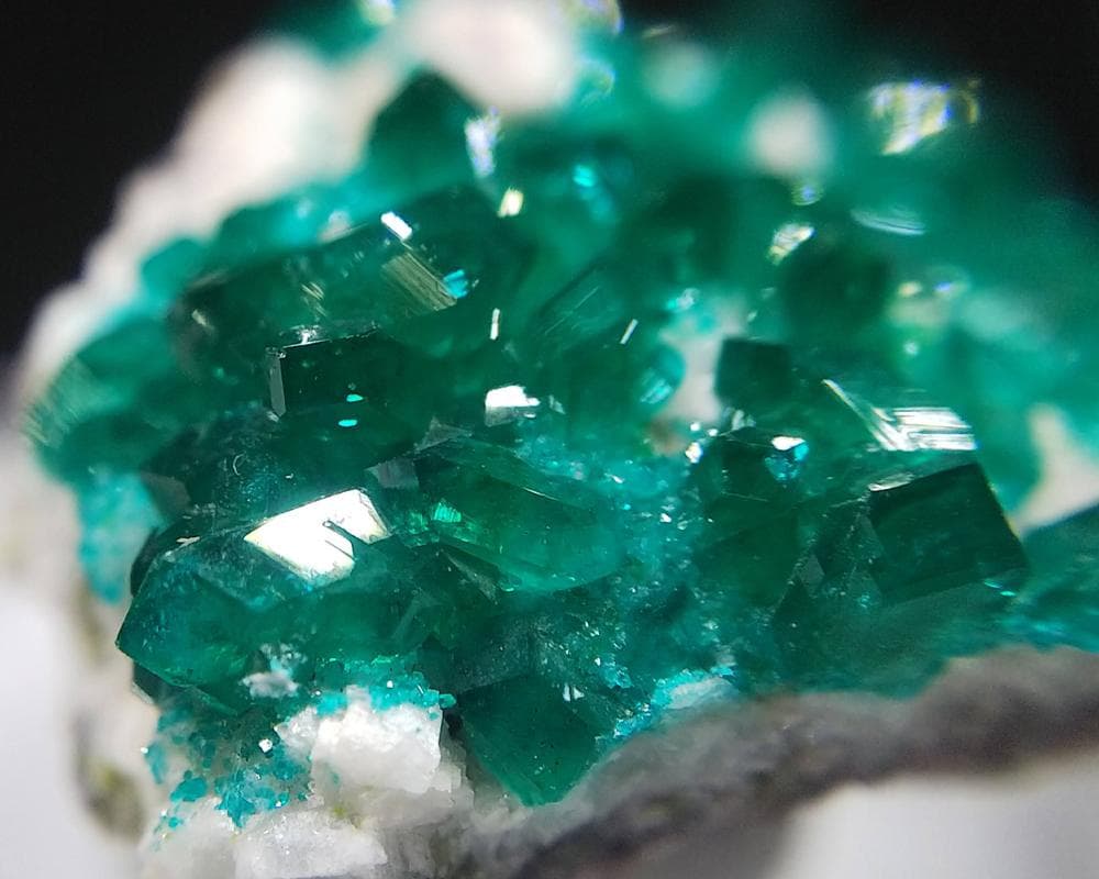 405 ダイオプテーズ ドロマイト 翠銅鉱 ツメブ鉱山産