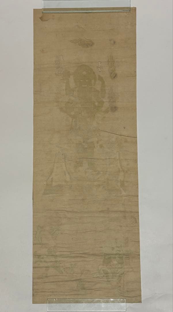 「大型彩色木版画 青面金剛像」木版刷 1枚|和本古典籍江戸時代仏教美術仏画