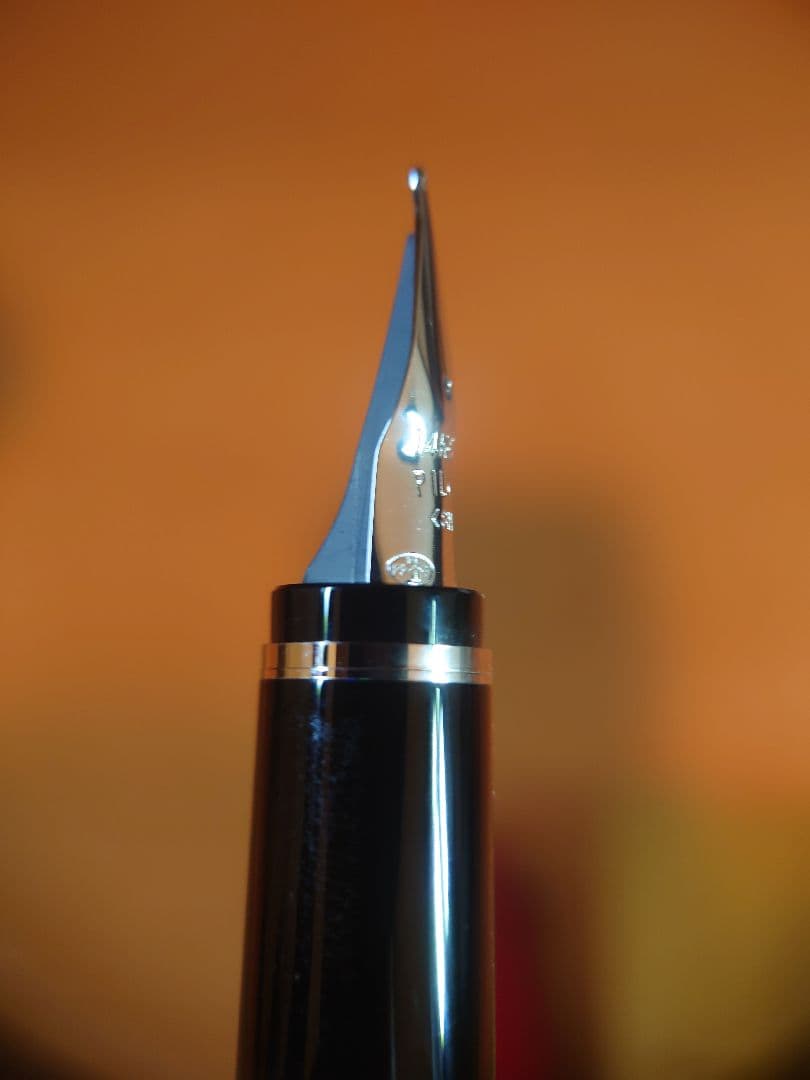 廃盤色 PILOT 万年筆 エラボー 樹脂軸 赤 ペン先14K 字幅SM 中軟字