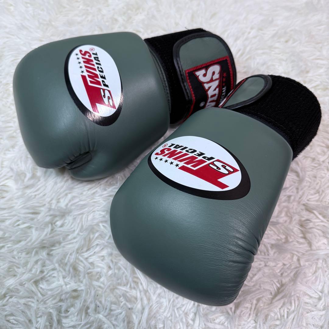 希少カラー TWINS ボクシンググローブ 8oz カーキ 美品 ツインズ