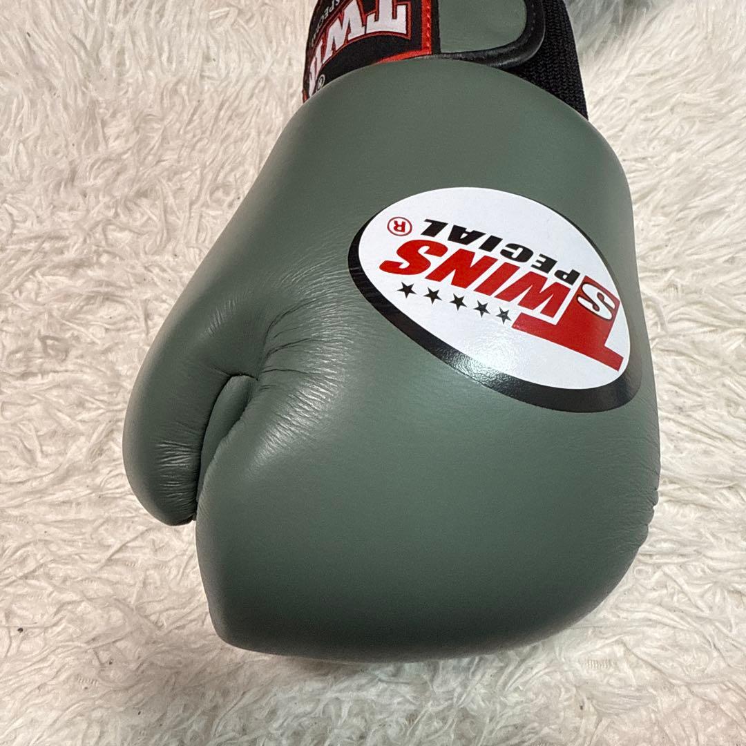 希少カラー TWINS ボクシンググローブ 8oz カーキ 美品 ツインズ