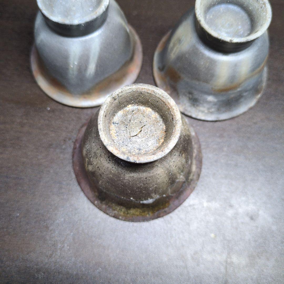 小野田賢一 作 備前 窯変 煎茶器(煎茶碗五客・湯冷まし・宝瓶) 共箱 煎茶道具