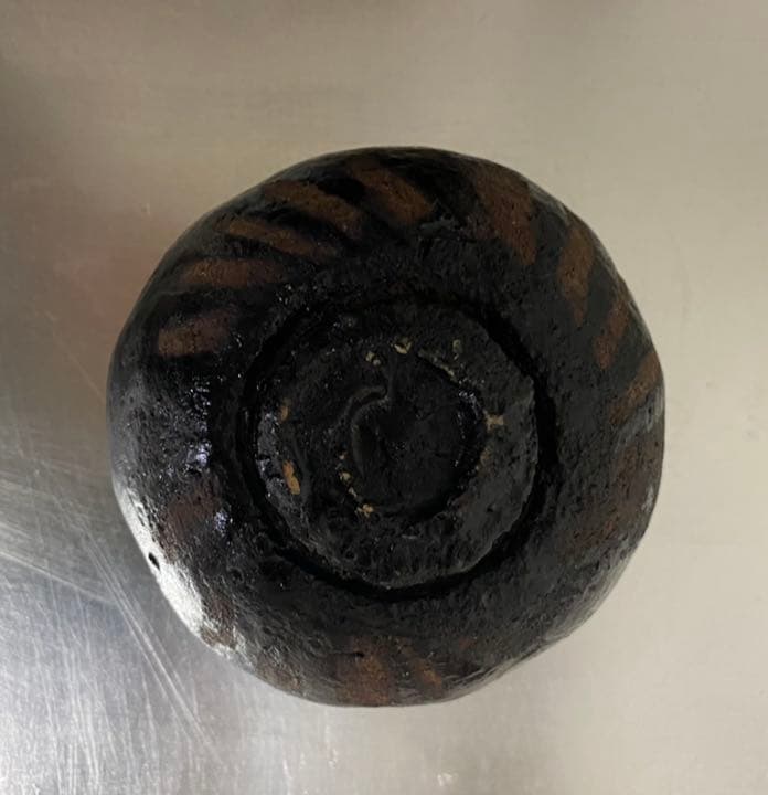 柳下秀器　黒茶碗　抹茶碗　茶道　銀座松屋個展にて購入