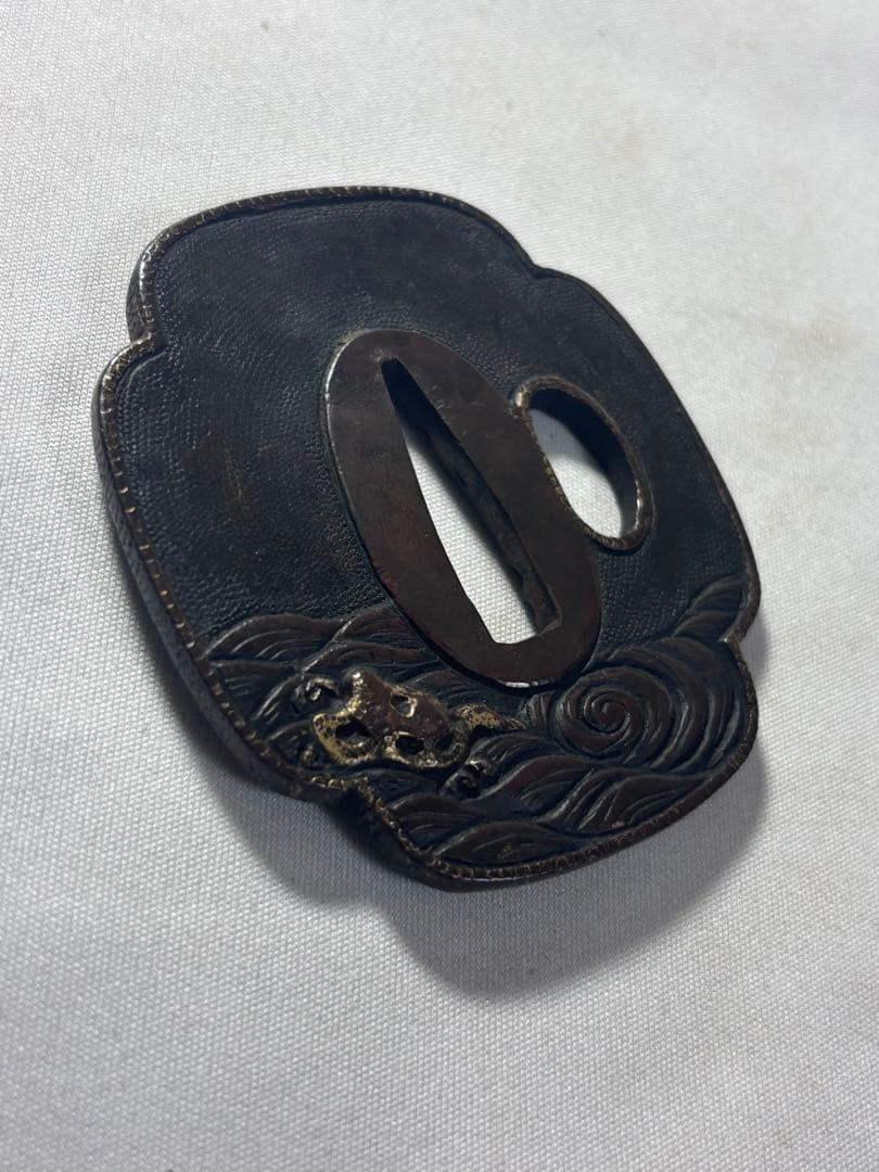 名品　鐔鍔つば　宝船　七福神　鶴と亀　これぞ御利益のある鐔　江戸時代