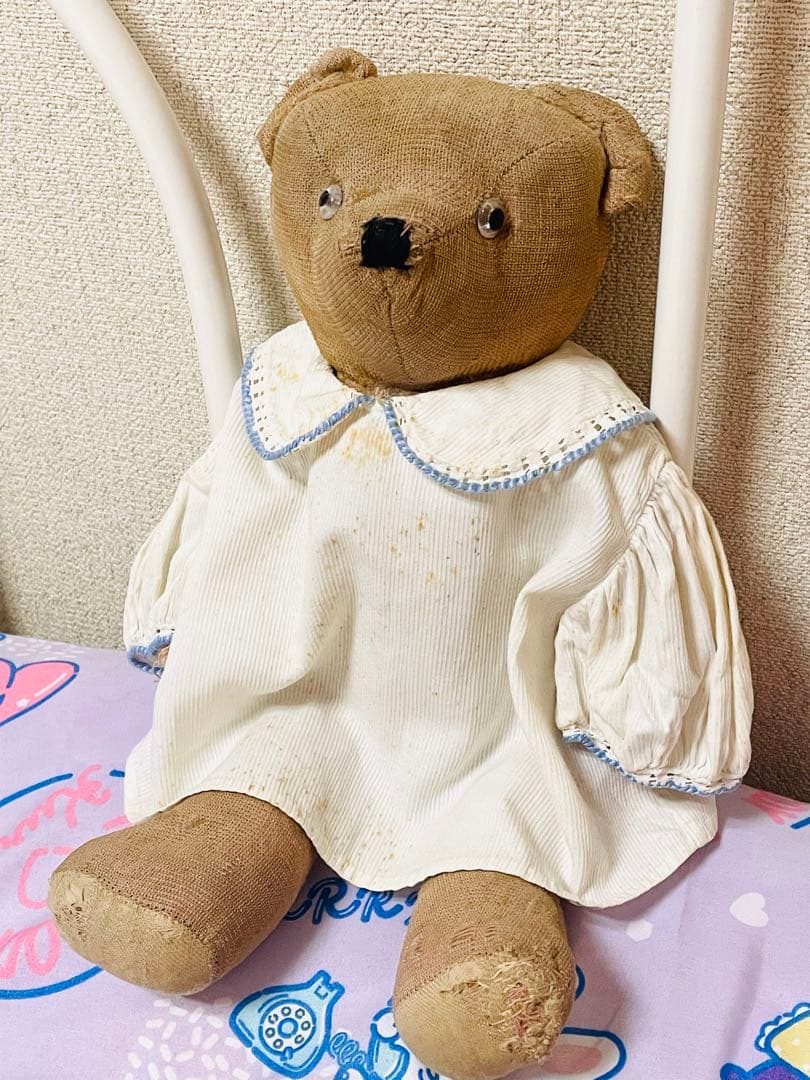 レア フランス アンティーク ピンクベア