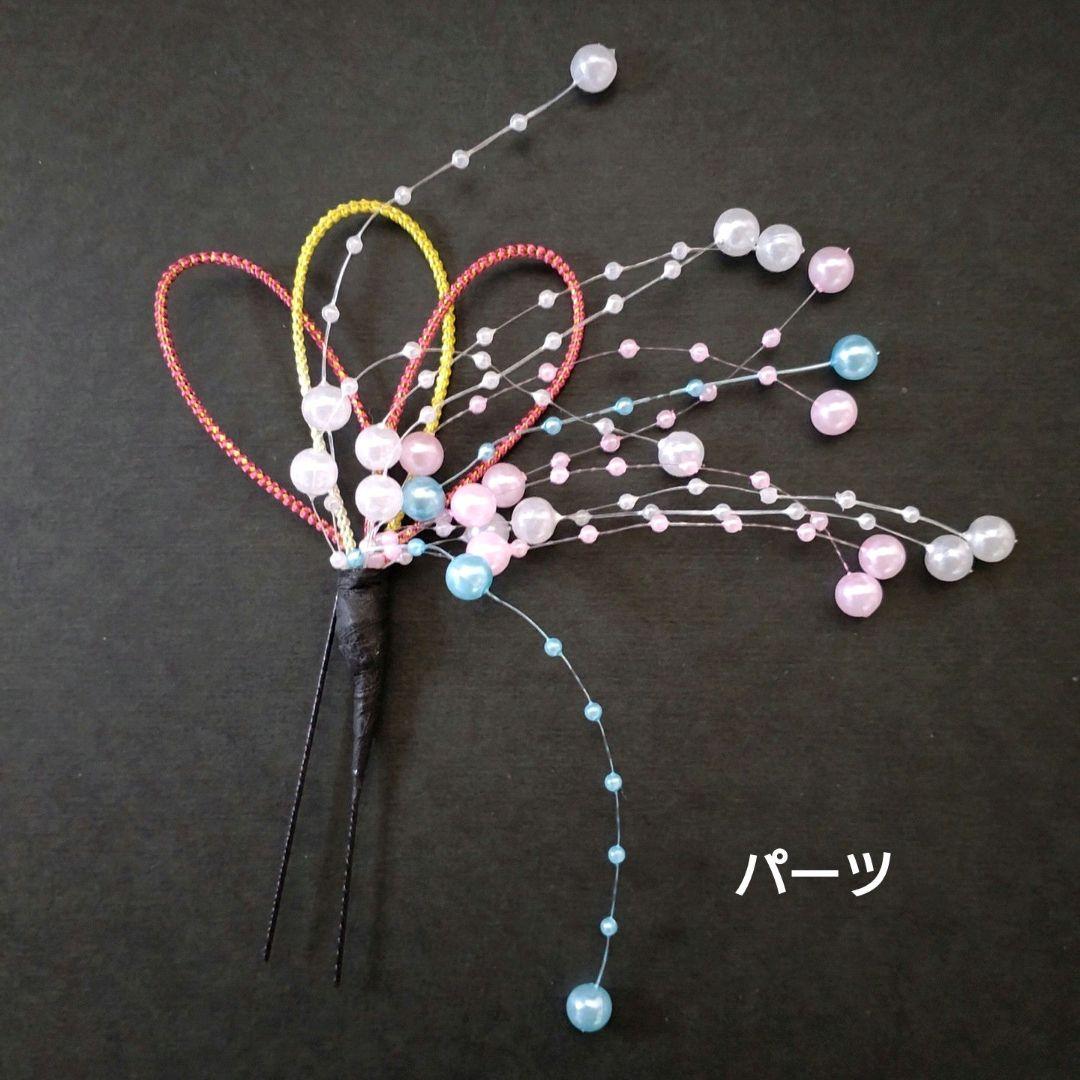 七五三髪飾り　カラフル　つまみ細工　成人式　和装　髪飾り