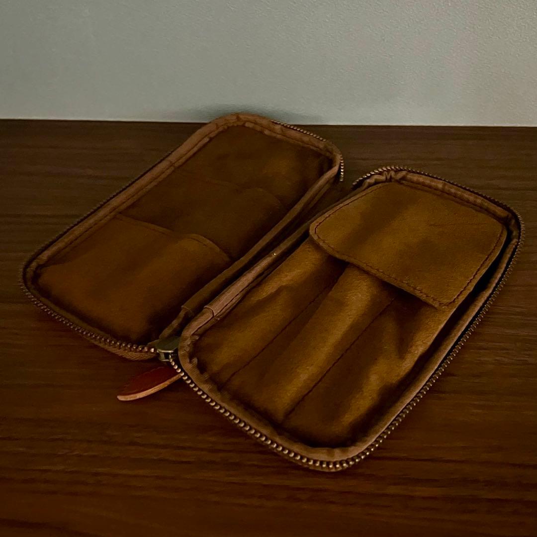 &Liebe 文具にこだわる人のジップペンケース 栃木レザー 万年筆筆箱本革