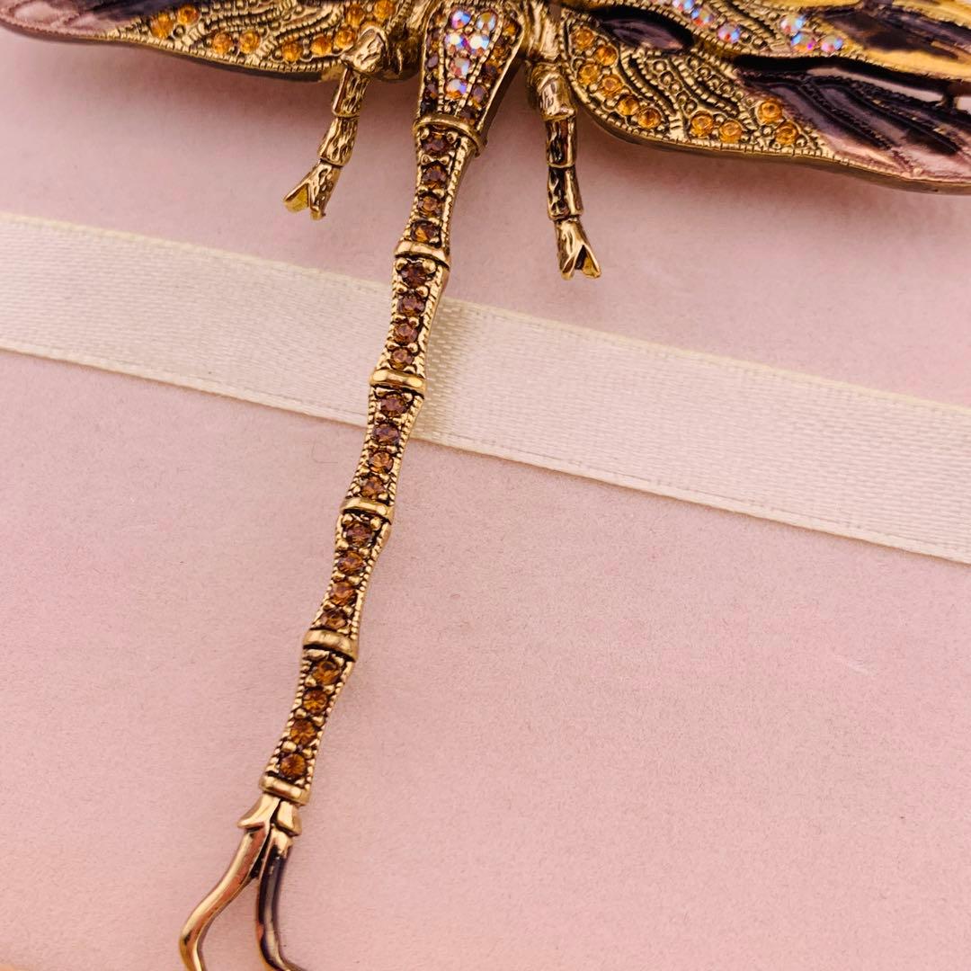 JANUS ビンテージトンボのブローチ　動く尾を持つ