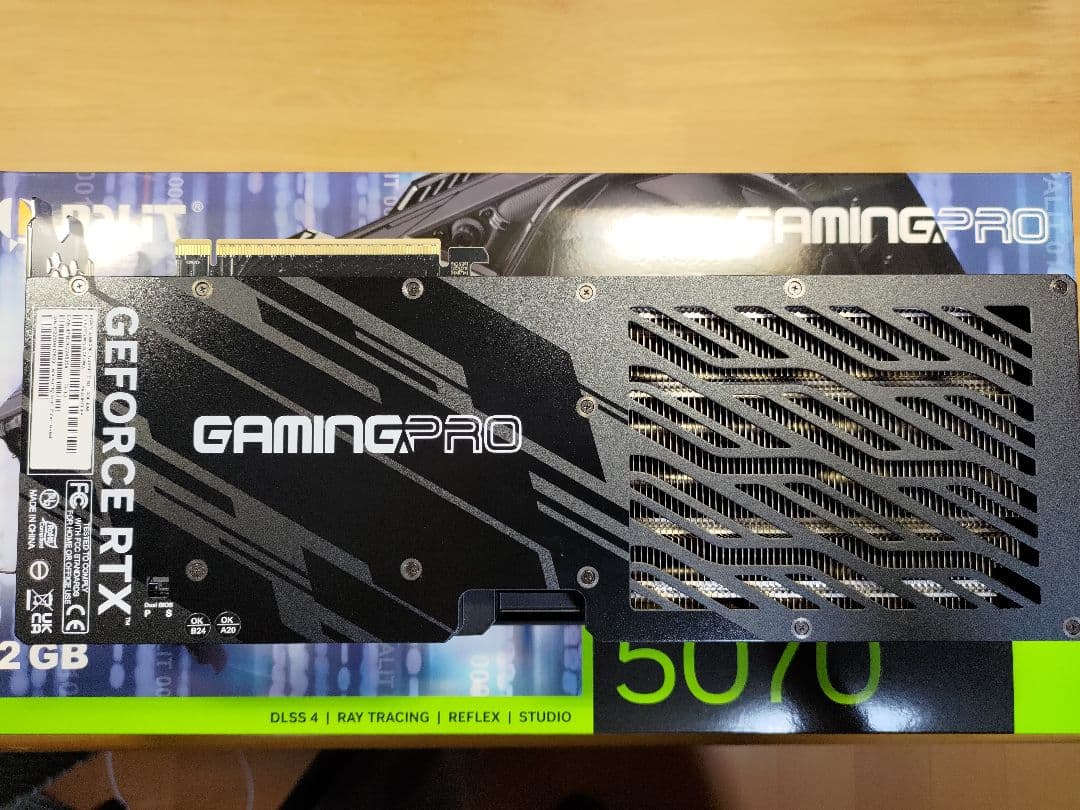 PALIT RTX5070 GAMINGPRO 12GB 保証書あり