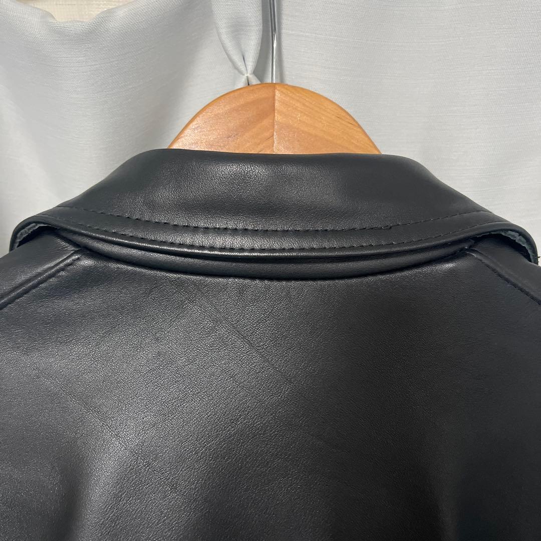 666 シングル ライダースジャケット ブラック 36サイズ