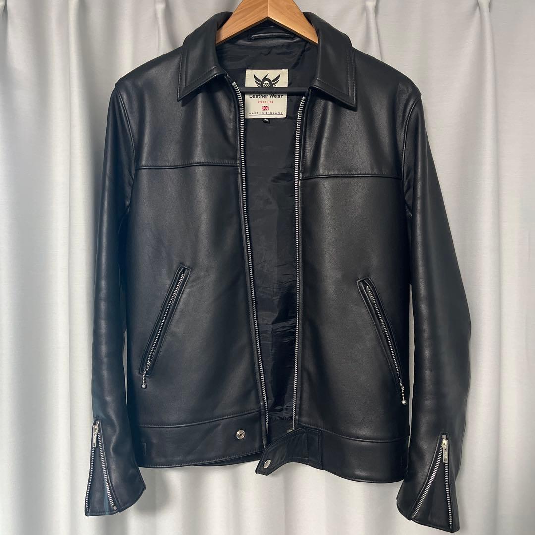 666 シングル ライダースジャケット ブラック 36サイズ