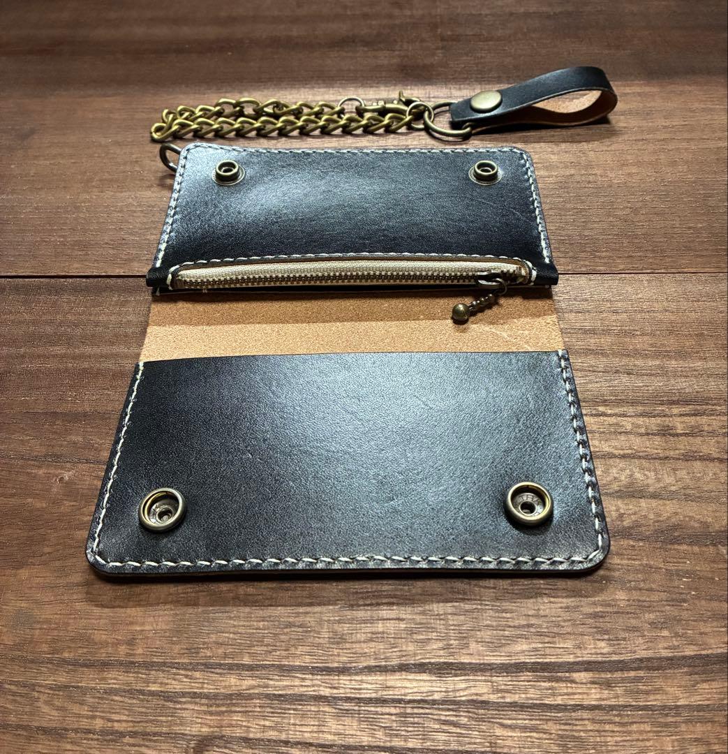 姫路レザーミドルトラッカーウォレット