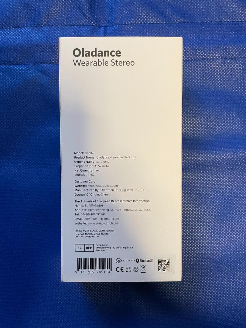 Oladance ウェアラブルステレオ ワイヤレスイヤホン ブルー(試用のみ）