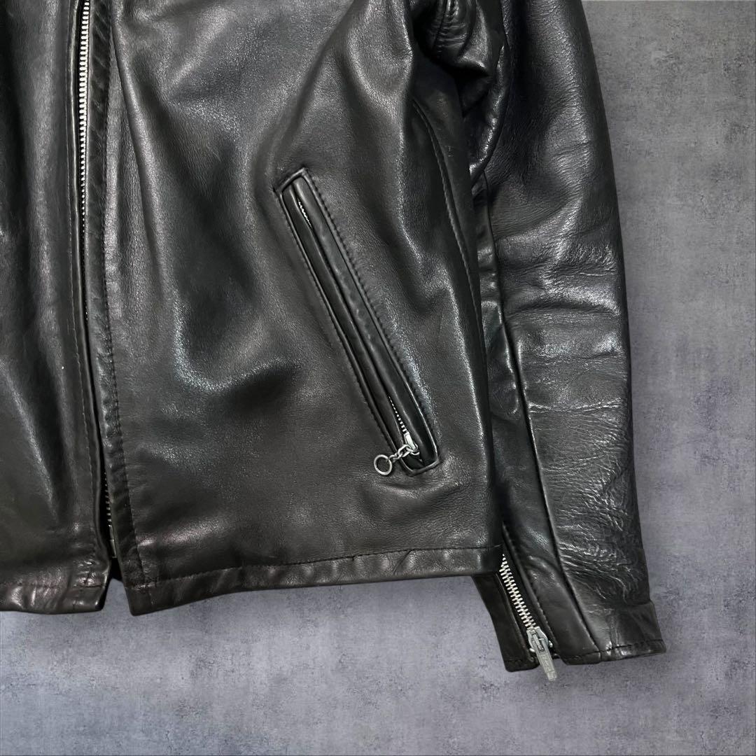 美品 schott 642 レザージャケット シングルライダース 牛革 40 黒