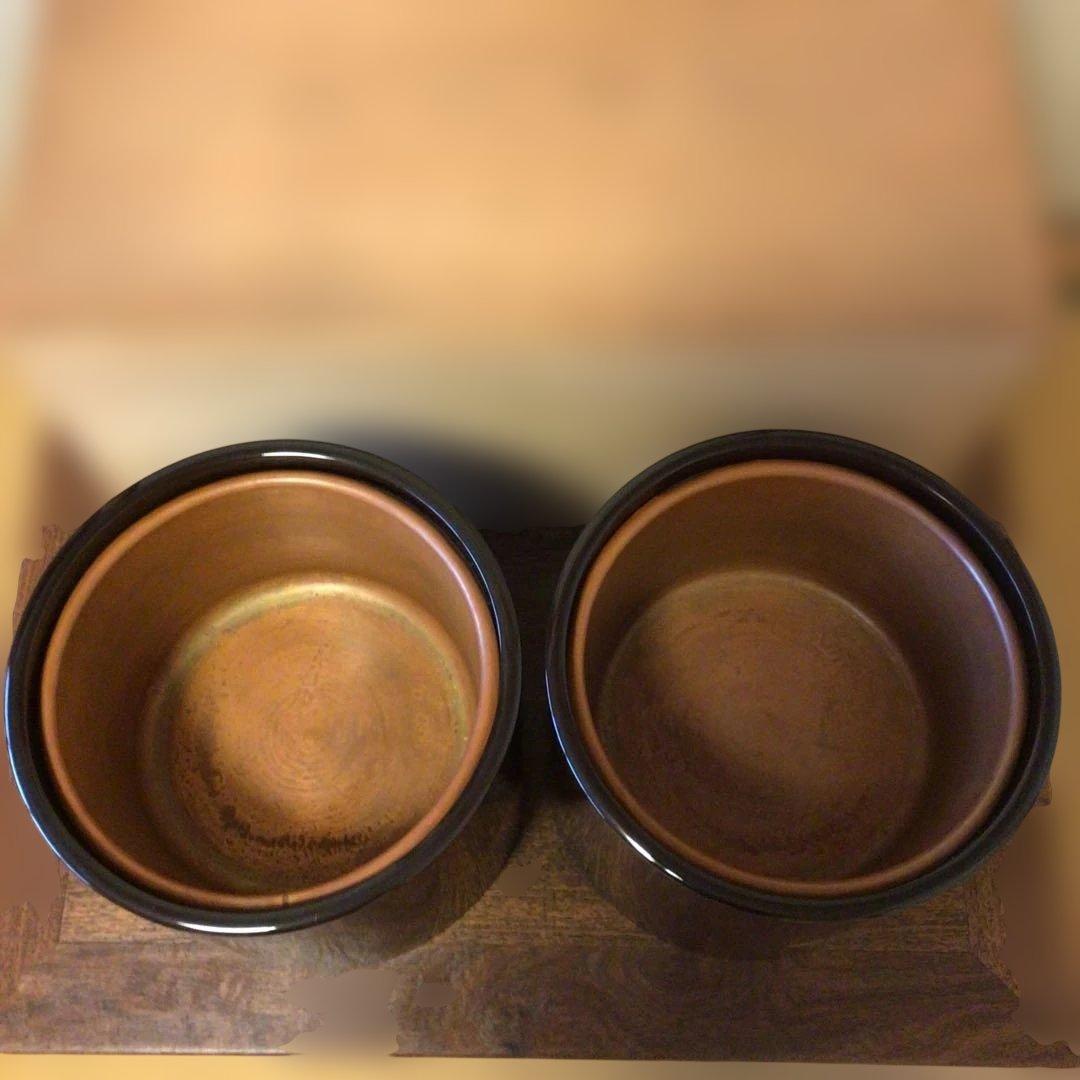 アンティーク　輪島塗り　手あぶり　2個セット　木箱付き　落とし付き