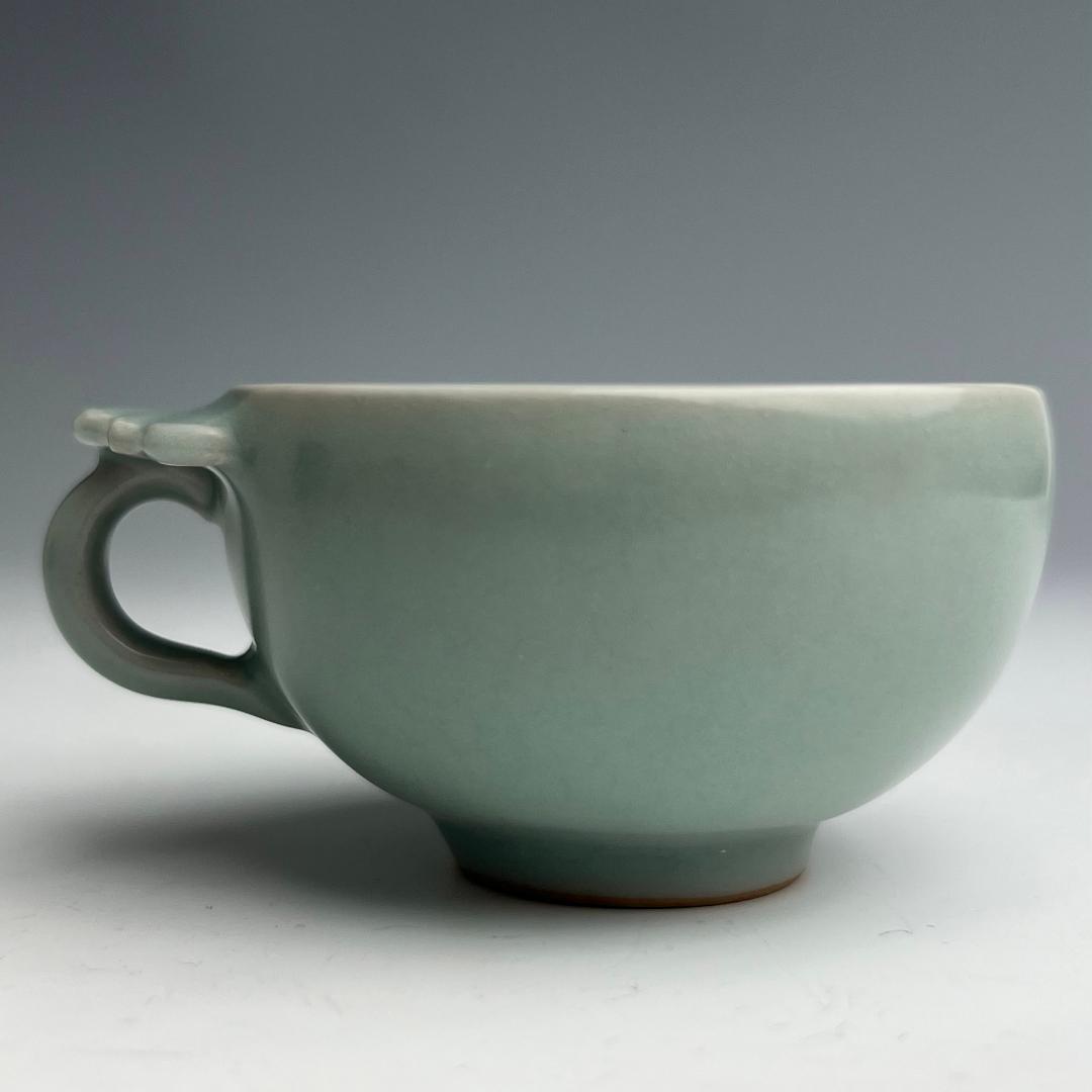 青磁如意紋板沿洗 唐物 中国古玩 中国美術 A923