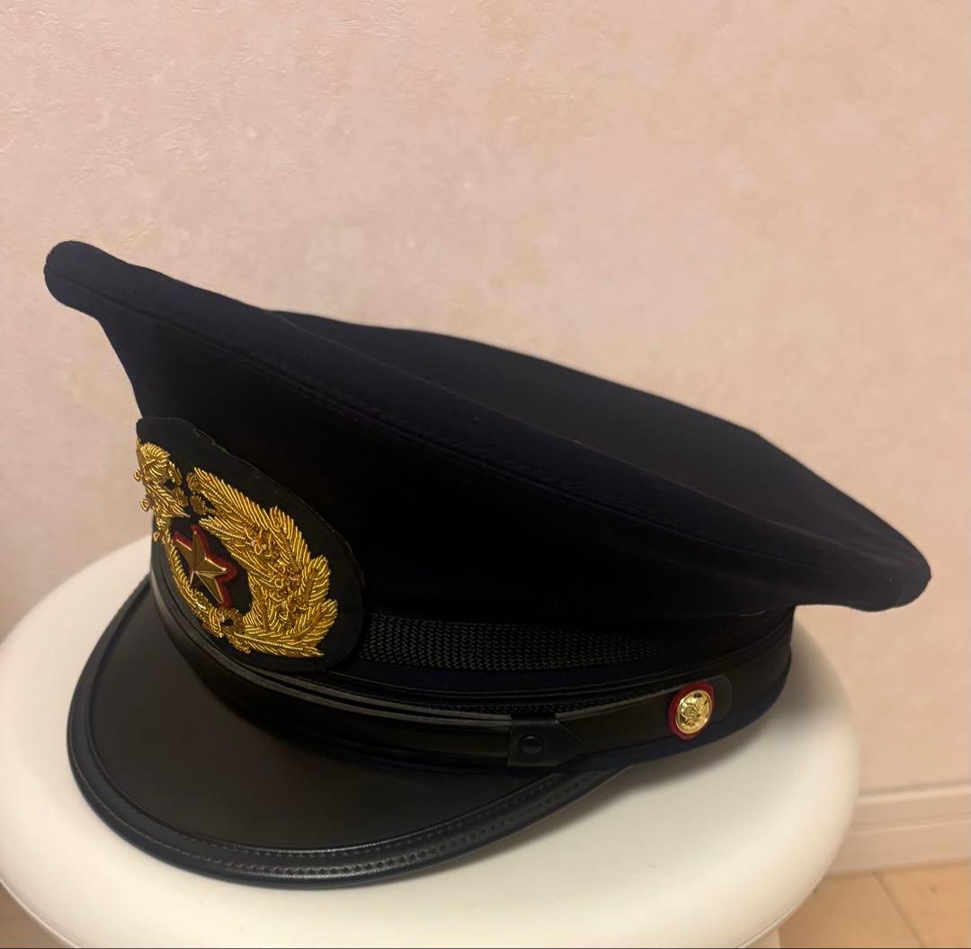 オリジナルカスタム制帽 金モール刺繍 五芒星 撮影・コスプレ用 官帽 59cm