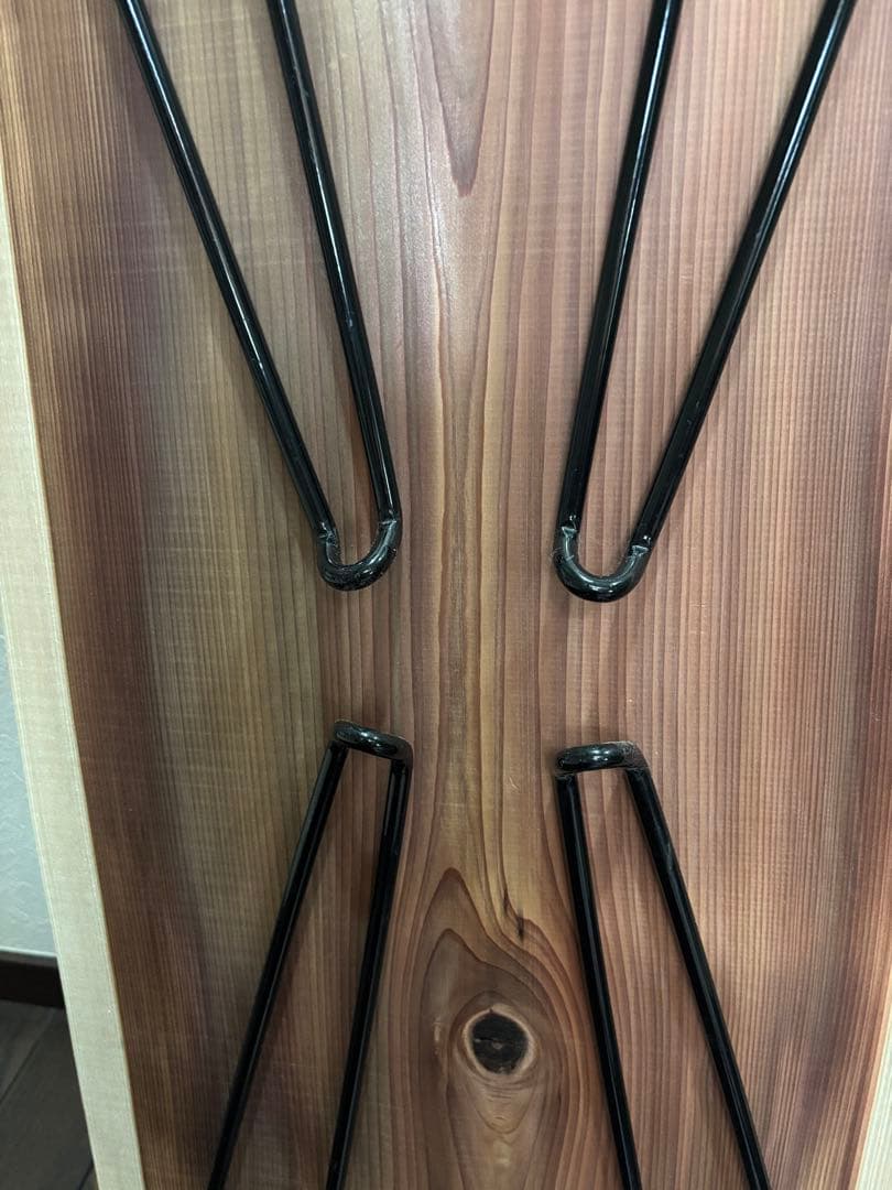 一枚板 無垢材 杉板 折りたたみ ローテーブル サイドテーブル　紀州杉　節あり