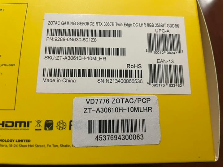 ✨未使用・新品✨ ZOTAC GAMING GeForce RTX 3060Ti