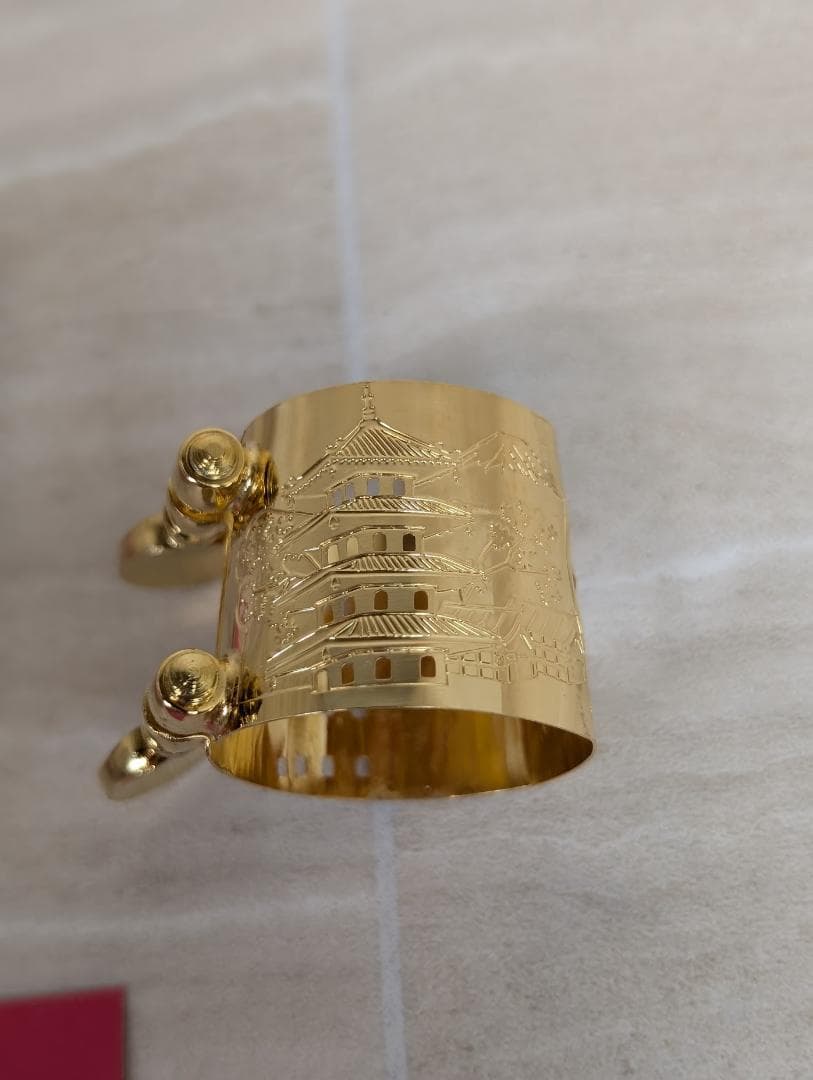 BAY・J　PAGODA　MODEL　リガチャー　アルトサックス　22K　メッキ