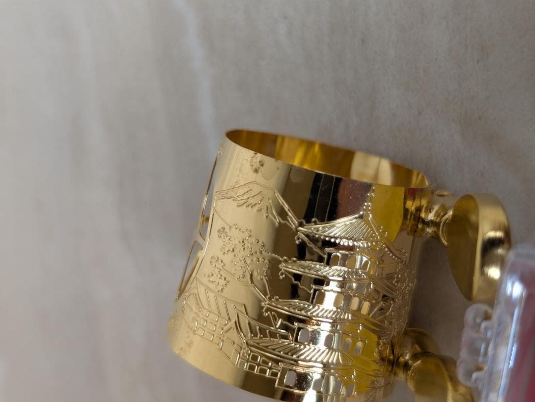 BAY・J　PAGODA　MODEL　リガチャー　アルトサックス　22K　メッキ