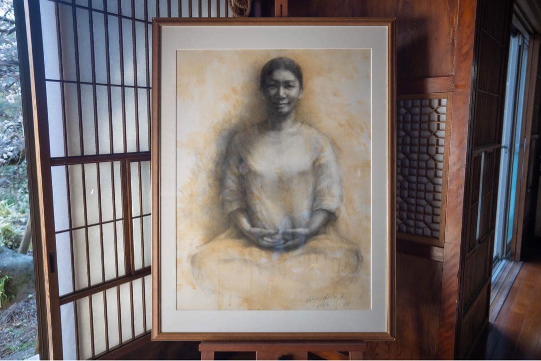 鉛筆画　【こころの中に静をもつ】