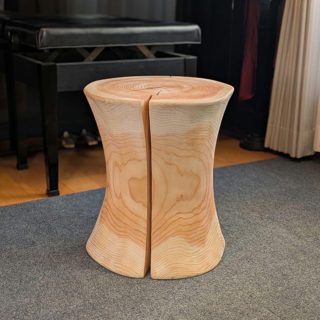 outdoorman　檜①　丸太　椅子　スツール　高さ約40㎝