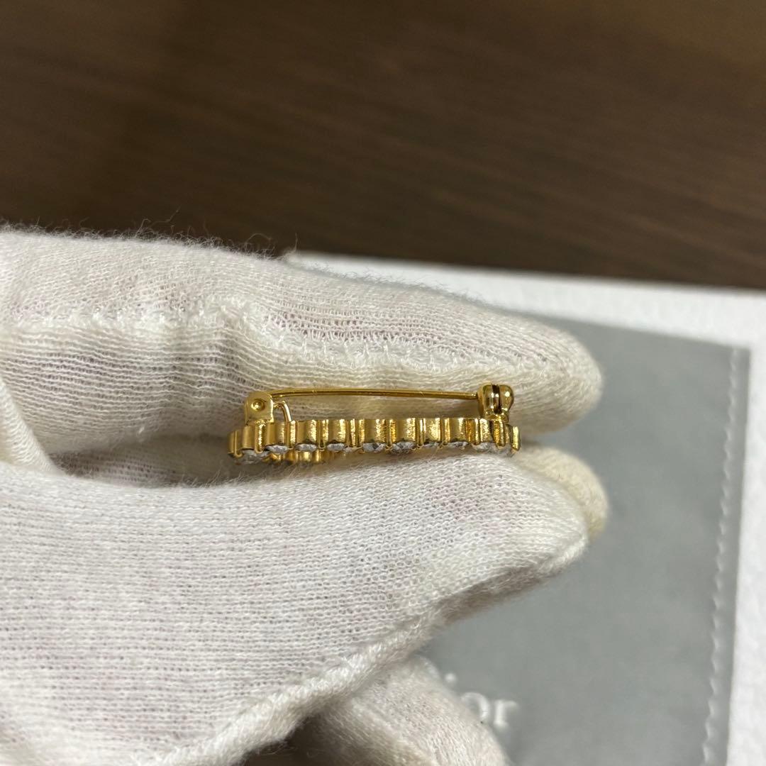 ［美品］現行　ディオール　CLAIR D LUNE ラインストーン　ブローチ