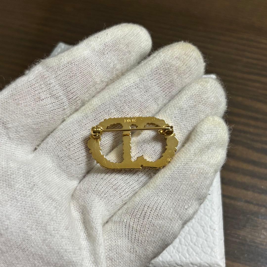 ［美品］現行　ディオール　CLAIR D LUNE ラインストーン　ブローチ