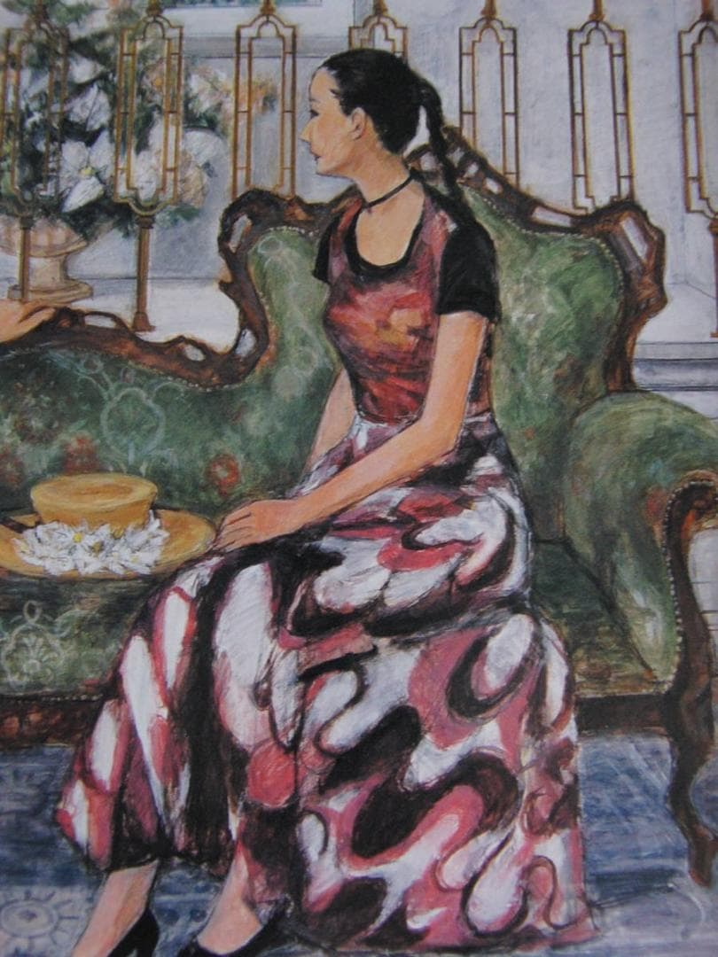 田中実、【好日】、希少な額装用画集より、新品額装付、状態良好