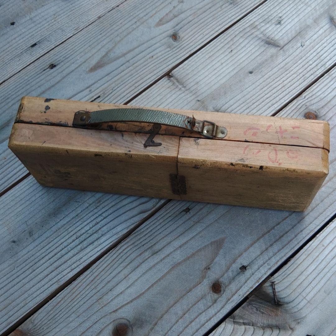 レトロ書道具　木製携帯硯箱