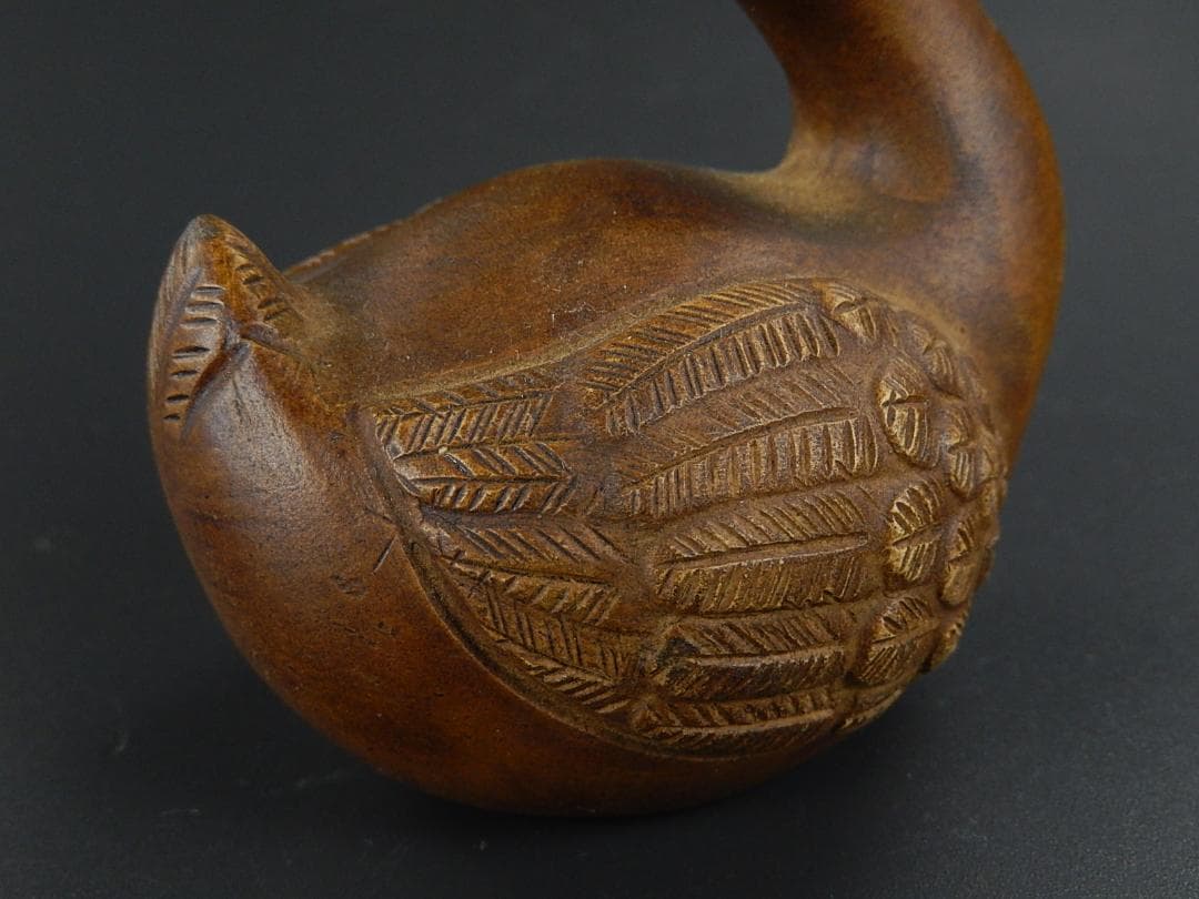 中国古玩 唐物 白泥 阿比留 置物 在印