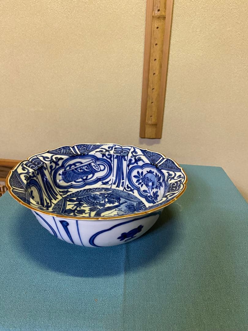 茶道具/染付兜鉢 一対 五山窯 林淡幽 造