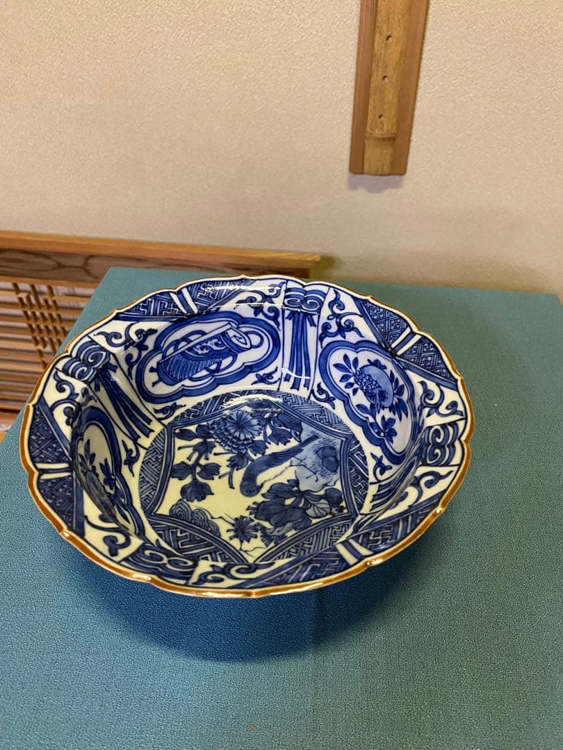 茶道具/染付兜鉢 一対 五山窯 林淡幽 造