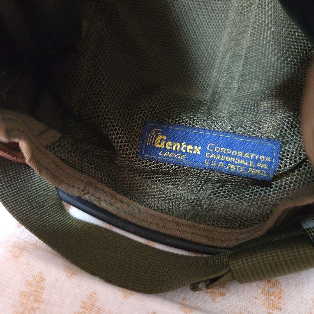 米軍実物　希少　GENTEX 　ヘリパイヘルメット LARGE NO.411OD