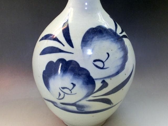 徳利■染付花唐草紋 古伊万里 とっくり 古い酒器 古民具 花瓶 時代物 骨董■