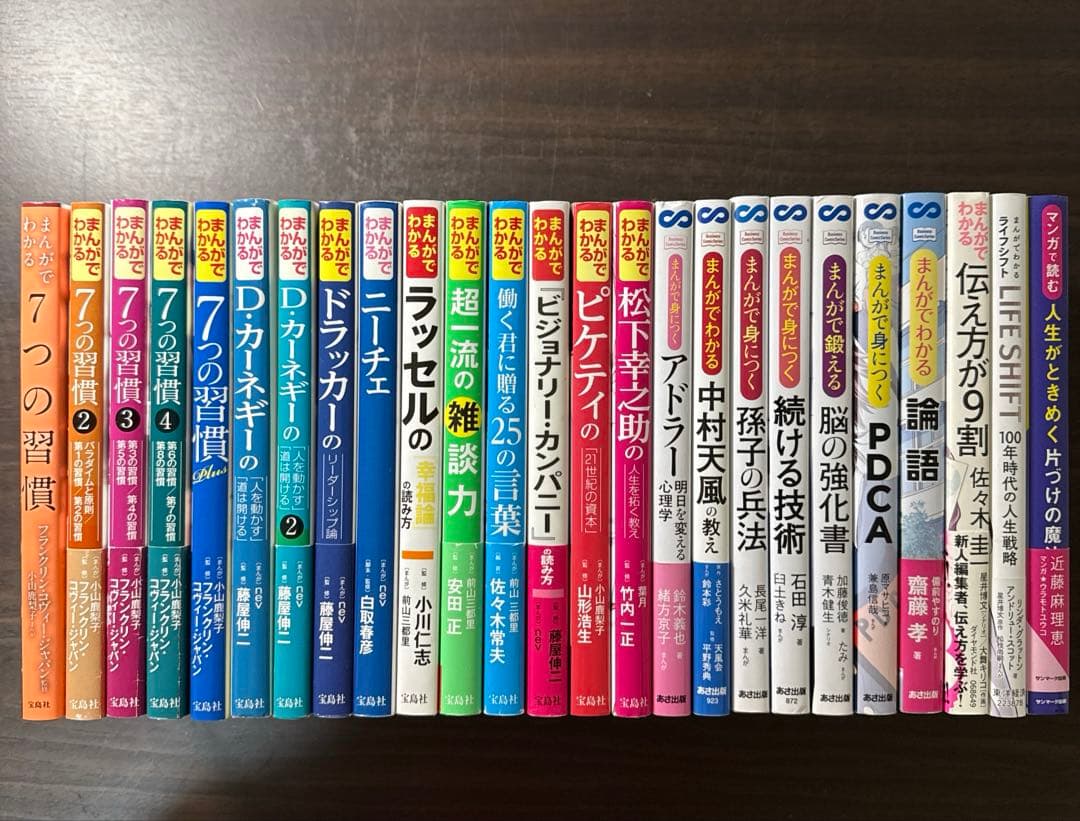 【総額30,228円】まんがでわかる25冊セット　7つの習慣 Plus、ニーチェ