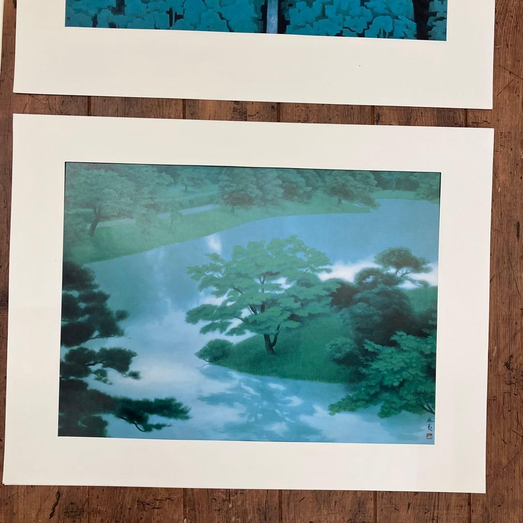 東山魁夷 爽風明水 日本経済新聞社 風景画 作品集 画集 8枚 四季 景色 美術