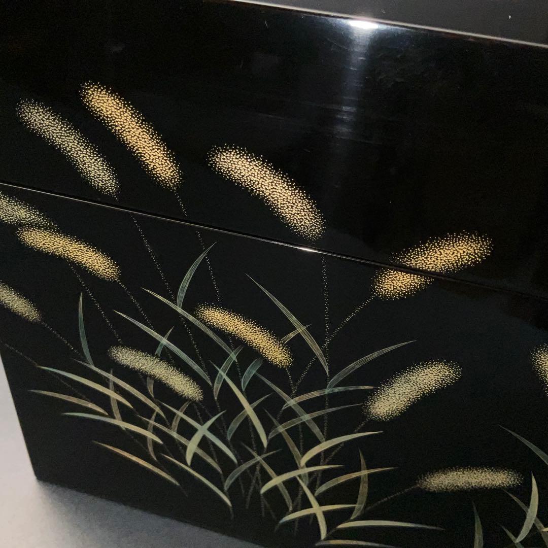 輪島塗　野々花沈金　宝石箱　共箱　三谷吾一　R1324