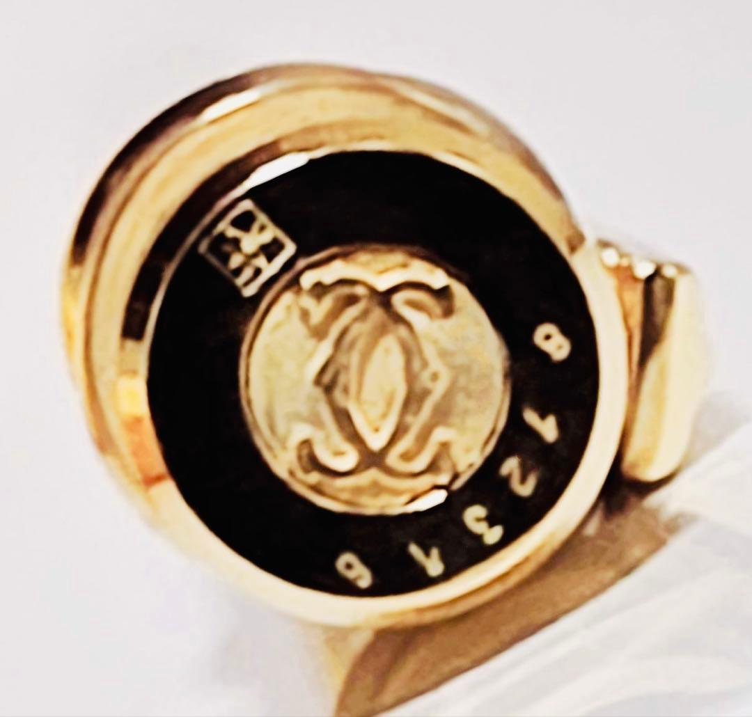 Must de cartierマストドゥカルティエ金色トリニティ黒ボールペン箱付