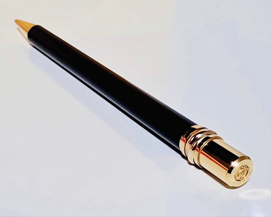 Must de cartierマストドゥカルティエ金色トリニティ黒ボールペン箱付